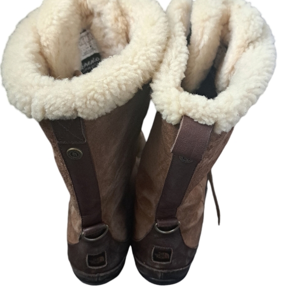THE NORTH FACE Abby Apres snow winter boots shearling leather worn used 9.5 - Picture 6 of 16